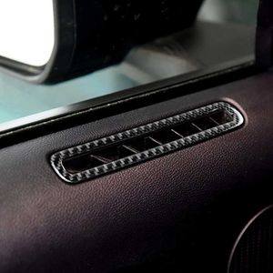 Aire acondicionado de ventilación de fibra de carbono Pegatinas de salida de la puerta de aire acondicionado para Ford Mustang 2015-2017 Accesorios Sticulante de automóvil