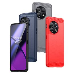 Fundas de TPU suaves de fibra de carbono para Oneplus 11 10 Pro Nord CE 2 Lite 5G Ace N300 2T 10T N100 N10 9 8T N200 N20 Racing Funda a prueba de golpes