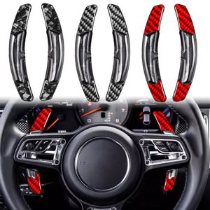 Koolstofvezel Stuurwiel Schakelpeddels Uitbreiding Shifters Gear Kit Voor Cayenne/Panamera/911/918 spyder/Macan/Boxster/718