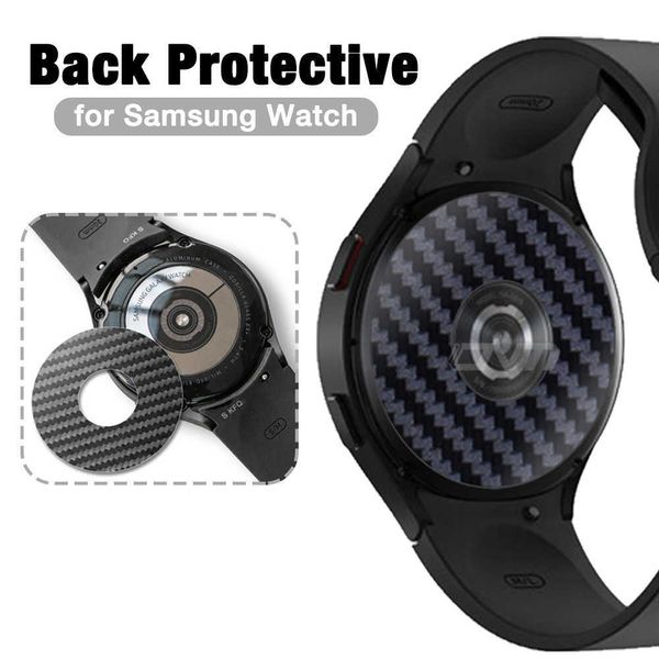 Film arrière autocollant en fibre de carbone pour Samsung Galaxy Watch Classic 4 40mm 42mm 44mm 45mm 46mm Smartwatch Accessoires de protection