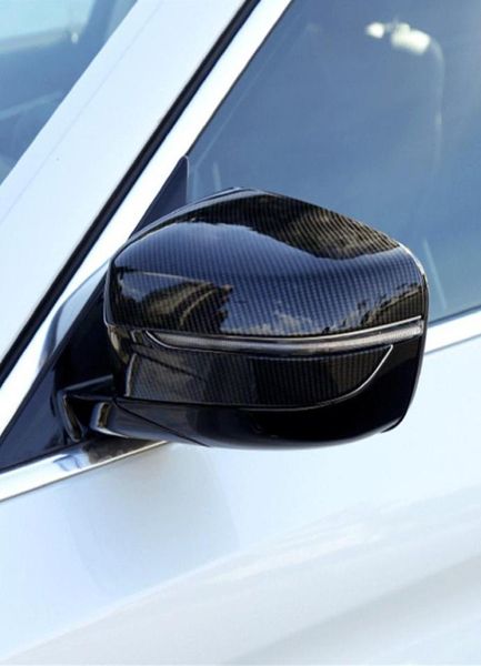 Carbon Fibre Style Car extérieur Recordier Miroir à trame Cadre de décoration pour BMW Série 5 G30 G38 2018 ABS Modified Styling8318565