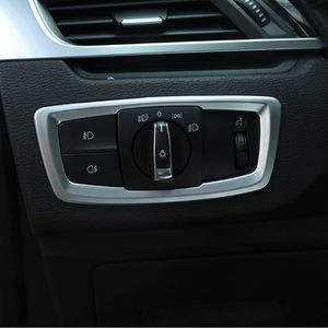 Cadre de bouton de commutation de phare de voiture en Fiber de carbone, garniture de couverture décorative pour BMW X1 F48 2016 – 18 X2 F39 2018 ABS style 289r