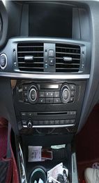 Panel de CD de consola central de estilo de fibra de carbono, cubierta decorativa embellecedora para X3 F25 2011-17, calcomanías interiores de coche ABS 7261180