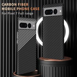 Koolstofvezelstijlen Cases voor Google Pixel 7 Pro Pixel 7a Case Plastic Hard Shell Protection Cover