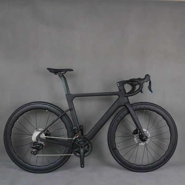Fibre en carbone T1000 Disc Road Bike TT-X42 24 vitesses Group Hydraulic DI2 avec roues en carbone 44/47/50/53/56 cm
