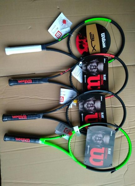 Racquets de raquette de tennis en fibre de carbone équipés de sac de tennis Grip Racchetta da Tennis Blade 98 Counter-Vail4679215