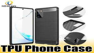 Coque de téléphone portable à texture en fibre de carbone pour Samsung S23 S21 S22 A51 5G A21S Huawei P40 MOTO E7 Housse de téléphone portable antichoc izeso2429194