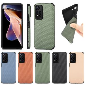 Coques en TPU souple à texture en fibre de carbone Absorption des chocs flexible pour XiaoMi RedMi 10A 10C 9 9A 9C 9T 8 8A 7 7A Note 11 Pro 11S 10 10S 9 9S 8 8T 7 Pro POCO X3