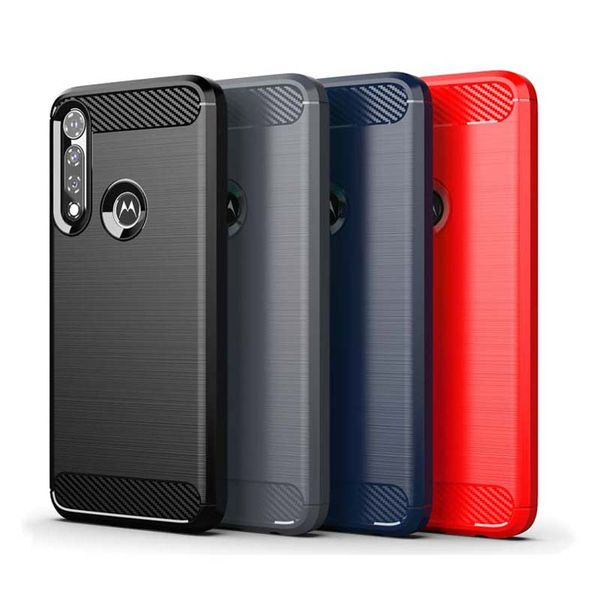 Fundas de TPU con textura de fibra de carbono para Motorola G Power Play Stylus One Ace 5G Moto G7 G8 G9 Play E5 E6 Plus Z3 Z4