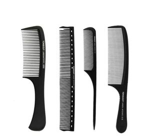 Fibre de carbone couverture tonique peigne pointe queues aiguille en acier Double brosse coupe de cheveux peigne en plastique brosse à cheveux 1481090