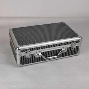 Caja de herramientas de fibra de carbono, estuche de aluminio, equipo de maleta, bolsa de transporte dura, caja de herramientas portátil con espuma 240123