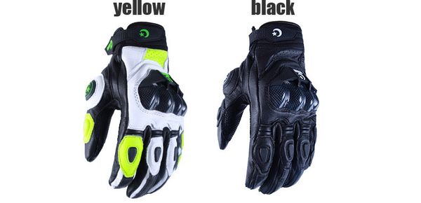 Guantes de motocicleta de fibra de carbono, guantes de cuero con pantalla táctil para motocicleta, guantes de protección para hombres, guantes para ciclismo y bicicleta HZYEYO H-004251A