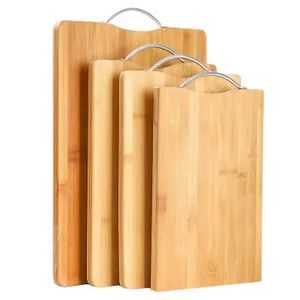 Blocs à découper en bambou carbonisé planche à fruits de cuisine grandes planches à découper domestiques épaissies sxjul3