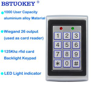 Kaart 125 kHz RFID metaal toegangscontrole toetsenbord waterdichte regendichte dekdeuropener elektronisch vergrendelingssysteem slipad wg26 output