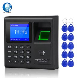 Carte Biométrique Empreinte digitale RFID Contrôle d'accès Système du clavier électronique USB Time Horloge Recorder Machine de fréquentation +10 Carte Keyfobs