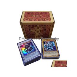 Juegos de cartas 100pcs/set Yuh Rare Flash Tarjetas Yu Gi Oh Juego Paper Kids Juguetes Girl Boy Collection Regalo de Navidad Drop entrega Regalos Dhzel