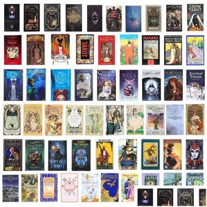 Kaartspellen 200 stijl Tarotkaarten Games Oracle Golden Art Nouveau The Green Witch Celtic Thelema Steampunk Board Deck Drop Delivery Toy Dhdx6