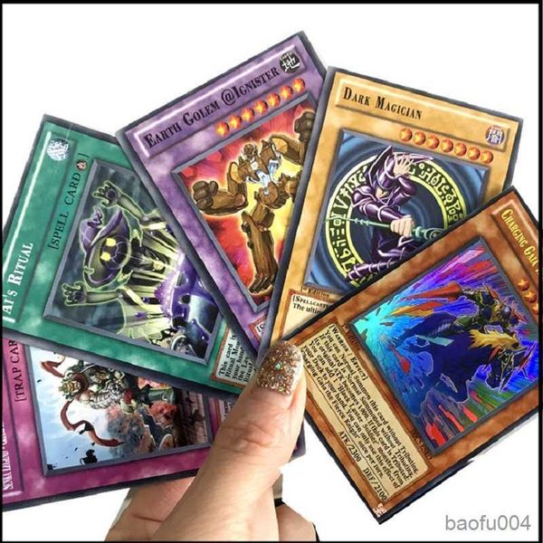 Juegos de cartas 216 unids / set Yu Gi Oh Juego de cartas Anime Style Japan Cartoon Yugioh Collection Card Box Niños Niños Juguetes para niños Figura R230821