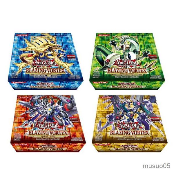 Juegos de cartas 216pcs / Set Yu Gi Oh Juego de cartas Anime Style Japan Cartoon Yugioh Collection Card Box Niños Niños Juguetes para niños Figura Cartas