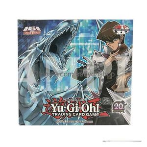 Card Games 216Pcs Yugioh Engels Verbeterde Versie Klassieke Collectie Van Fl Kaarten Prachtige Koperen Plaat Papier Drie Wonderen Blueeye Dhjeo