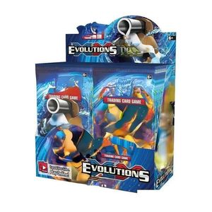 Jeux de cartes 324 pièces cartes TCG Xy Evolutions Booster boîte d'affichage 36 paquets jeu enfants Collection jouets papier cadeau livraison directe cadeaux Puz Dhxzn