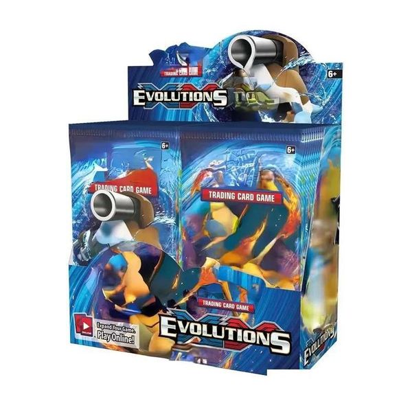 Jeux de cartes 324 Pcs Cartes Tcg Xy Evolutions Booster Display Box 36 Packs Jeu Enfants Collection Jouets Cadeau Papier Drop Delivery Cadeaux Puz Dhfzo