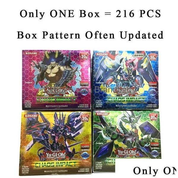 Jeux de cartes 40-216pcs / set yuh cards de flash rares yu gi oh jeu paper kids toys girl boy collection christmas cadeau for family drop délivre dhctk