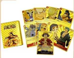 Juegos de cartas 55 Tarjetas de lámina de oro en inglés de una pie