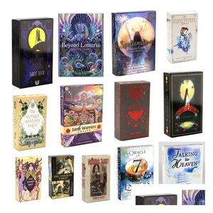 Jeux de cartes Beaucoup de styles Tarots Jeu Witch Rider Smith Waite Shadowscapes Wild Tarot Deck Board Cards avec Colorf Box Anglais Versio Dhgub