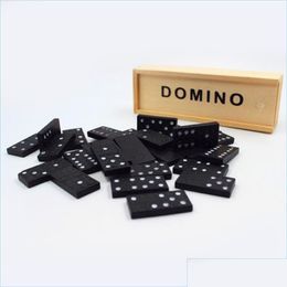 Kaartspellen Amazon Sale Houten Zwart 28-delige Domino's Bordspelset Traditioneel Klassiek Adt Kinderen Plezier Familie Drop Levering Speelgoed Cadeau Dhfxl