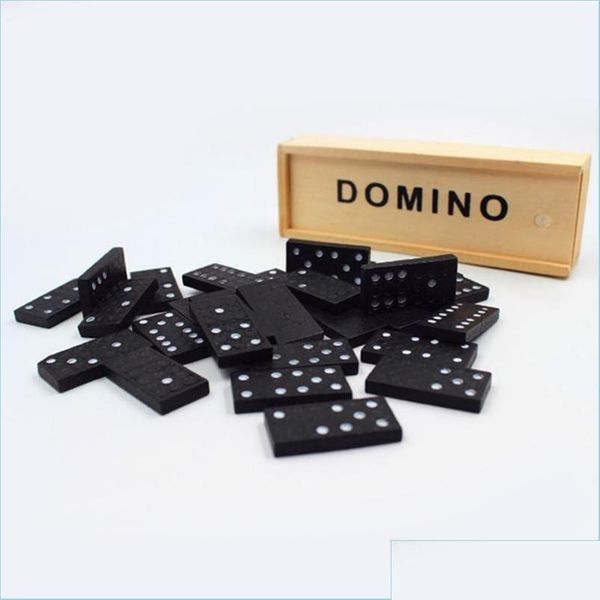 Jeux de cartes Amazon Vente En Bois Noir 28 Pièces Dominos Jeu De Société Traditionnel Classique Adt Enfants Amusant Famille Livraison Directe Jouets Cadeau Dhfxl