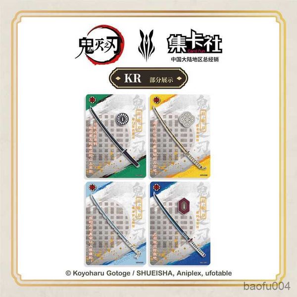 Jeux de cartes CARD FUN Demon Slayer Cards Collection originale Booster Box Premium SP UR SSR Anime Character Table Playing Game Board Card Gift R230821