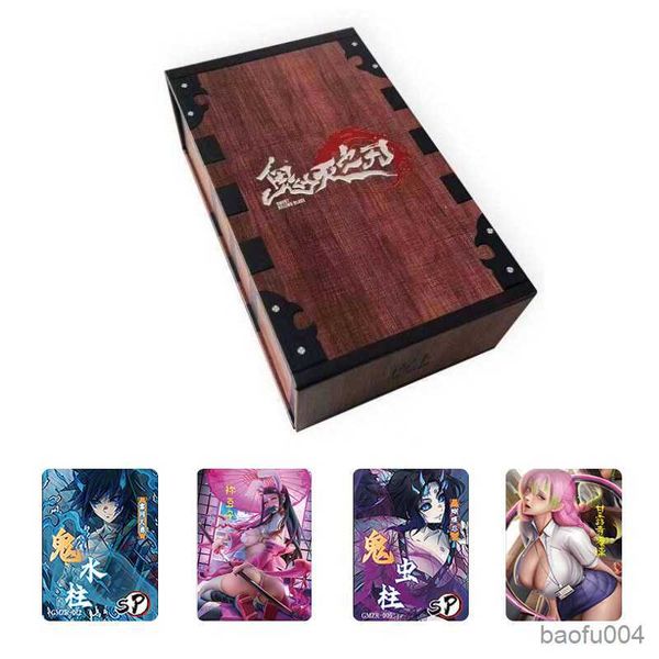 Jeux de cartes Demon Slayer Card Ghost Killing Blade Collection Booster BOX Ensemble complet CP Puzzle kimetsu no yaiba Cartes de jeu limitées Jouer Jouets R230821