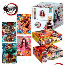 Card Games Demon Slayer No Yaiba Paper Letters One Kinderen Perifere Character Collection Kids Gift Playing Toy Drop Delivery Toys Dhnrs