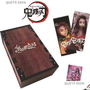 Jeux de cartes Nouveau Demon Slayer Box Hobby Collection Tcg Jouer Gp Rare Kimetsu No Yaiba Chiffres Pour Enfants Cadeau Jouet T230629 Drop Del Dhf7G