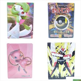 Kaartspellen Pokémon Engels 100 Fl Flash-kaarten R V Niet-herhalende drop-levering Speelgoed Geschenken Puzzels Ot9Zi