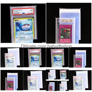 Juegos de cartas Bolsas calificadas Resalables Juego de mangas 1 Pack de 100 piezas PSA Beckett Dropapado Drop de entrega Juguetes Regalos DHZ9J