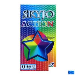 Jeux de cartes Skyjo Action Version anglaise Jeu de société Cartes de fête en famille T240109 Drop Delivery Dh3Oi