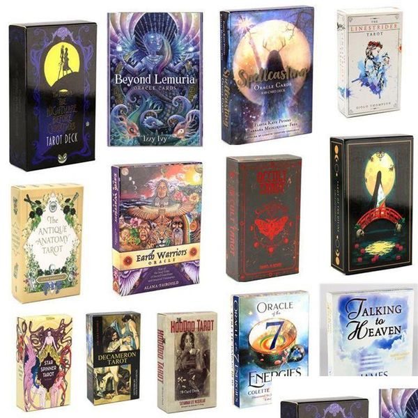 Juegos de cartas Tarot Juegos de cartas Liner Sueños Juguete Adivinación Estrella Spinner Muse Hoodoo Occt Ridetarot Del Fuego Cartas Tarots Baraja Oráculos E- Dhto7