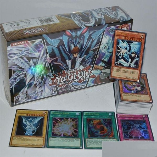 Jeux de cartes Yuh 100 pièces coffret holographique Yu Gi Oh jeu Collection enfants garçon jouets pour enfants 221104 cadeaux de livraison directe Puzzles Dhn7P