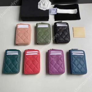 Titulaire de la carte cc portefeuille de luxe titulaires de cartes de crédit en cuir petit sac de rangement walle zip porte-monnaie porte-clés matelassé bag32222m