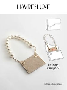 Titular de la tarjeta de las mujeres Transformación Perla Cadena corta DIY Bolsa Monedero Liner Crossbody Correa de hombro Accesorios de compra única 231228