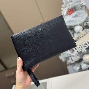 Tarjetero bolso de mano de diseño para teléfono de piel de vacuno de capa superior, billetera ultrafina y larga de gran capacidad, bolso con cremallera para hombres y mujeres, billetera simple, bolso de mano