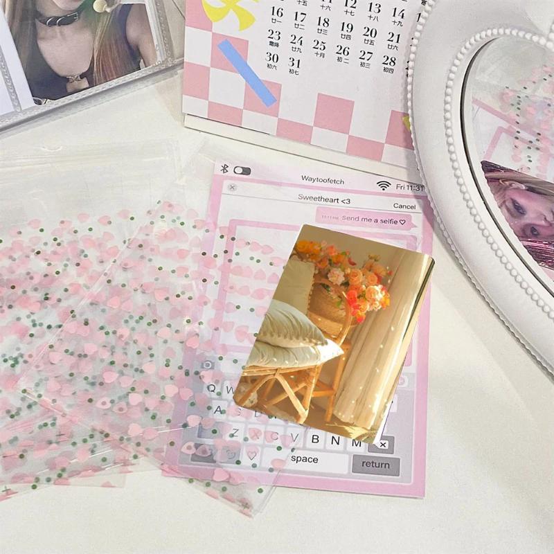 Card Holders 100/50pcs Transparent PE Star Jewelry Self-adhesive Bag Candy Holder Po Animation Peripheral Storage Gift Wholesale