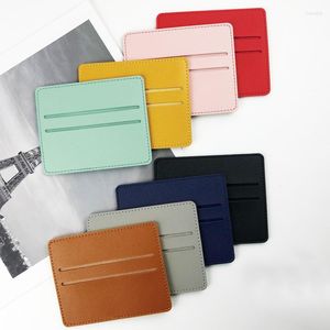 Porte-cartes 1 pièces homme sacs à main Ultra mince Mini porte-banque d'affaires portefeuille Simple noir femmes petites cartes de monnaie couverture pochette étui sac