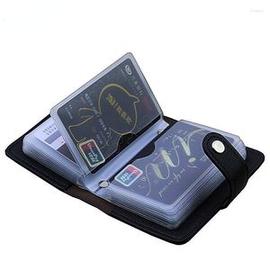 Card Holders 2022 PU Leather Function 24 Bits Case Business Holder Men Women Credit Passport Bag ID Wallet