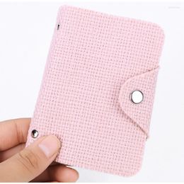 Kaarthouders 24 positie ID Credit Bags Katoen Fabric Art Style Solid Color Small Fresh Cards Clip Fashion Clutch