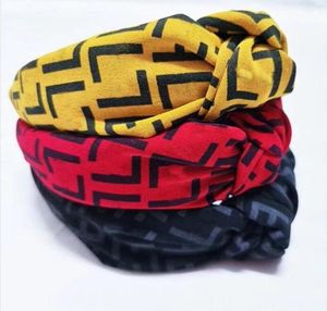 Porte-cartes 3 couleurs concepteurs noués bandes de cheveux pour femmes couvre-casseurs doubles lettres imprimées à bord de cerceau de cerceau accessori3961875