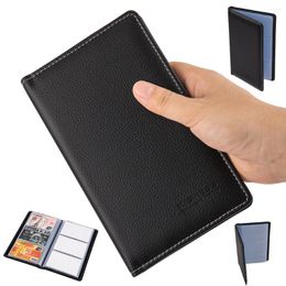 Porte-cartes d'affaires Portable en cuir de haute qualité 90 poches porte-étui de banque organisateur livre