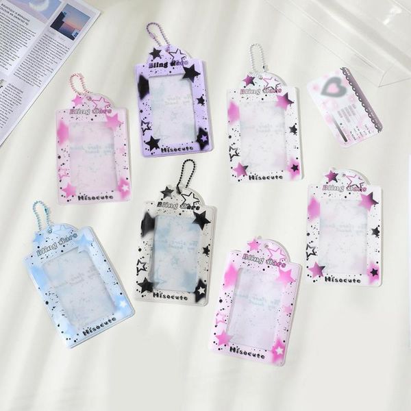 Porte-cartes Cartoon Porte-clés Pocards Protecteur Po Cadre Sac Pendentif Goo Titulaire Idol Manches Porte-clés Poche INS PVC